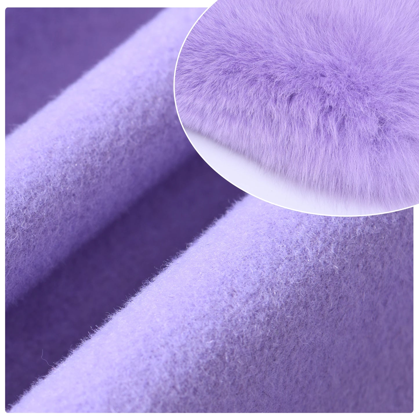 Jaxmonoy Damen-Wollmantel mit echtem Fell