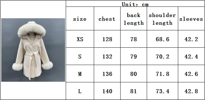 MISSJANEFUR Wollmantel mit echtem Fuchspelzkragen