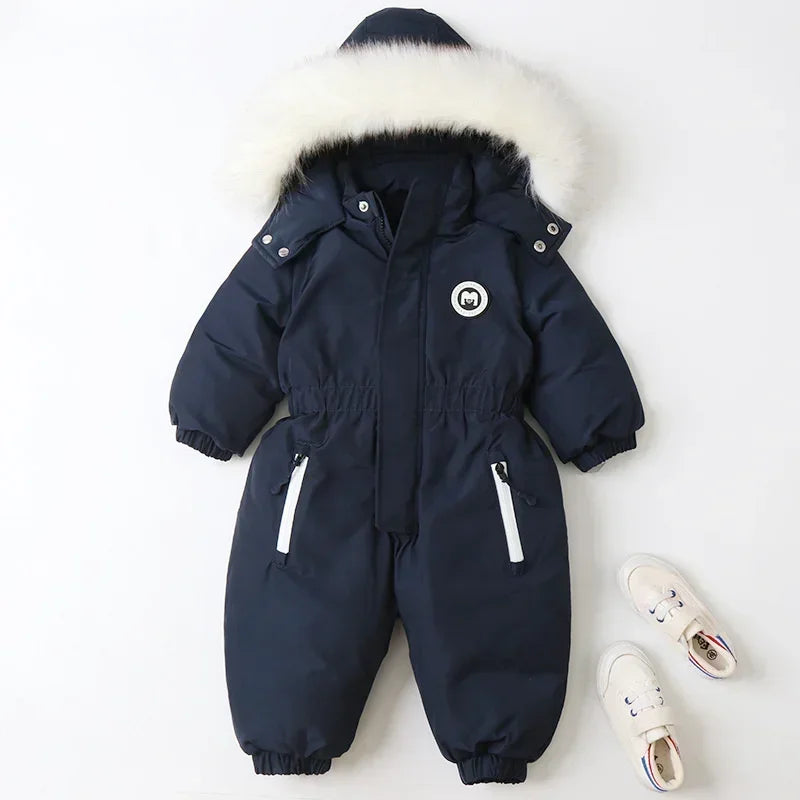 Plus Dicke Samt Bodys Kleidung Winter Baby Wasserdicht