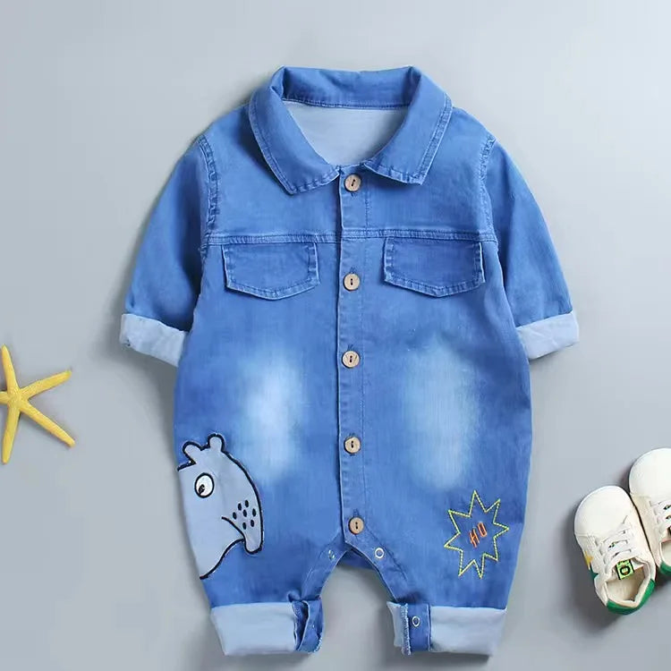 Baby kleidung Neugeborenen Overall Denim Stram