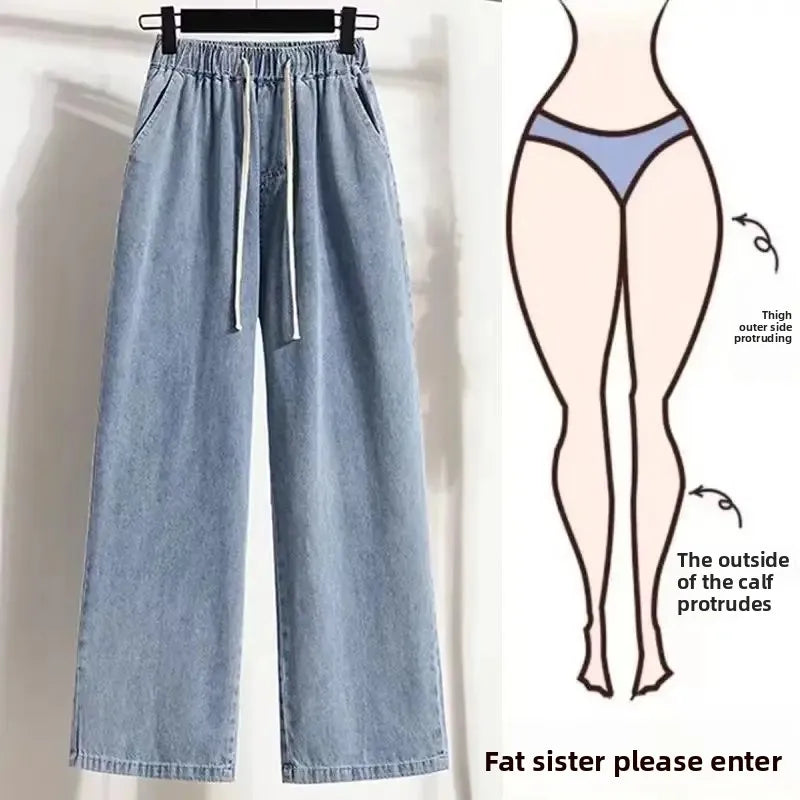 Damen Gerade Jeans – Loose Fit, Mid Waist, Voll-Länge