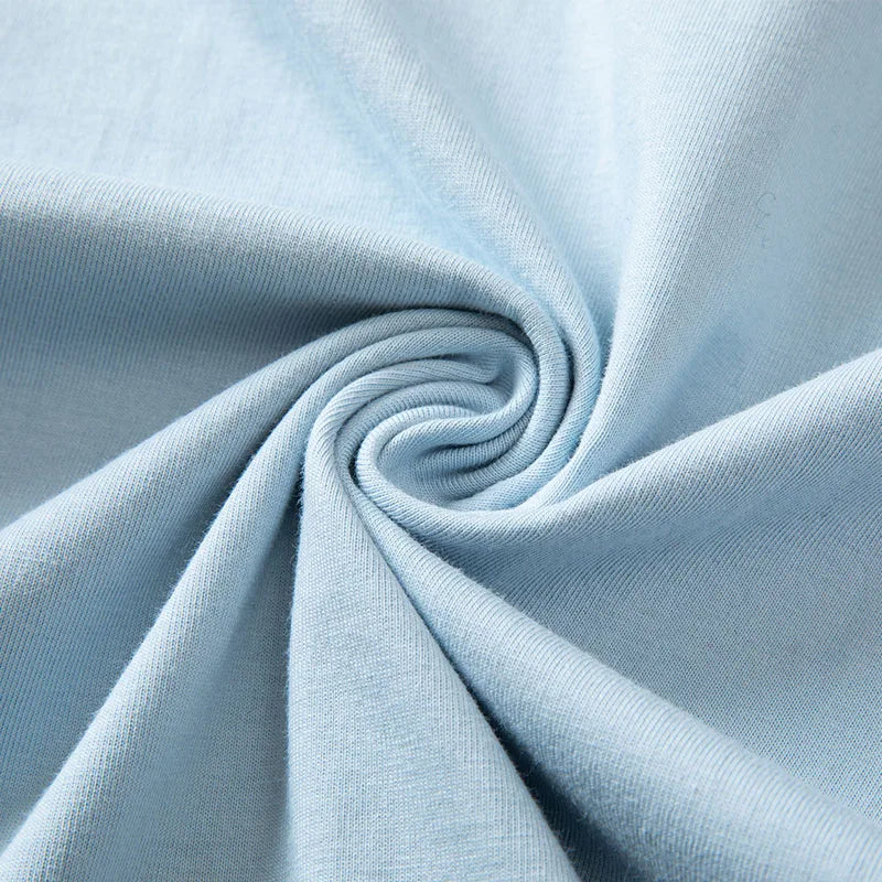 Herren Übergroßes dickes Rundhals-T-Baumwolle Shirt