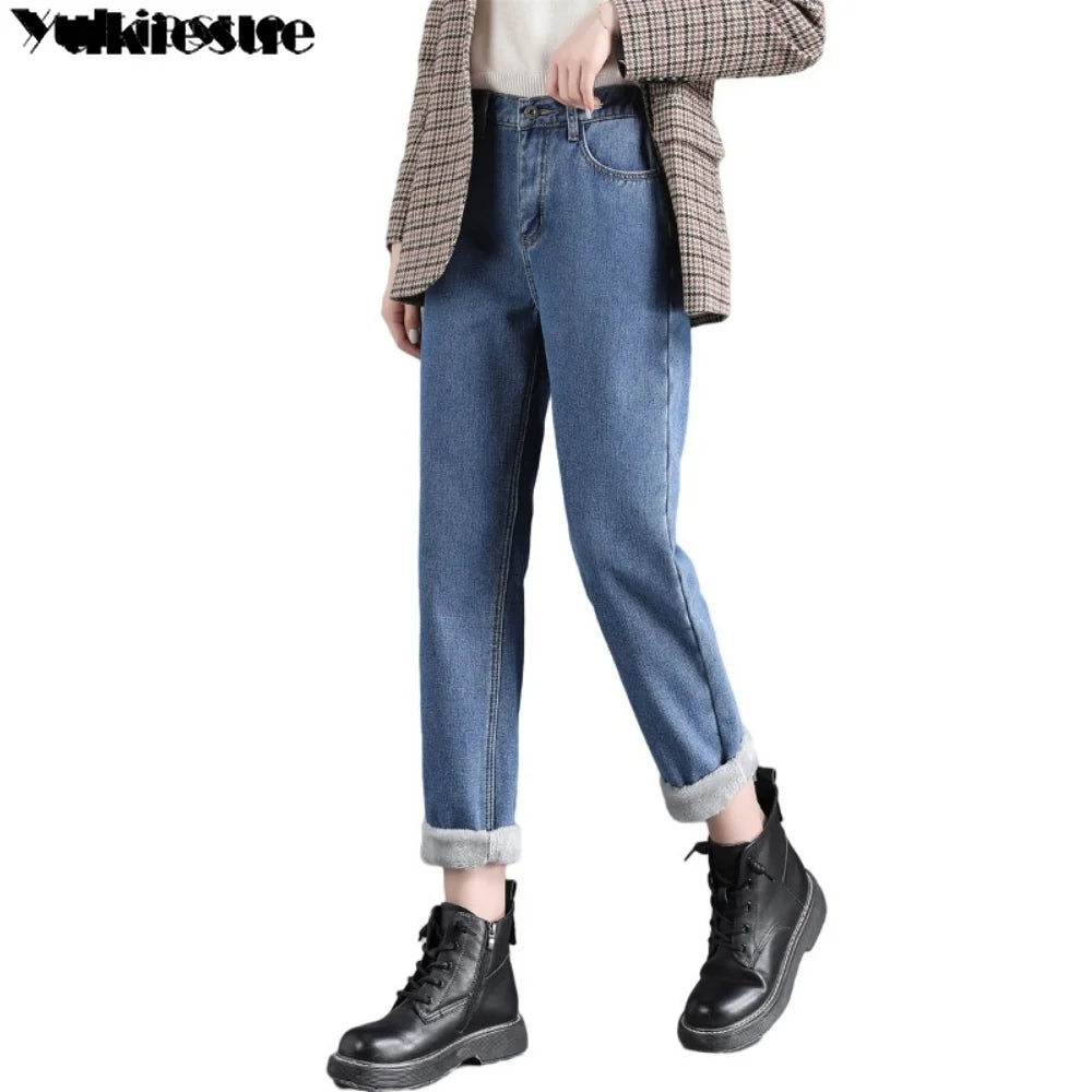 CozyLine Damen Thermo Jeans – High Waist, Stretch & Komfort