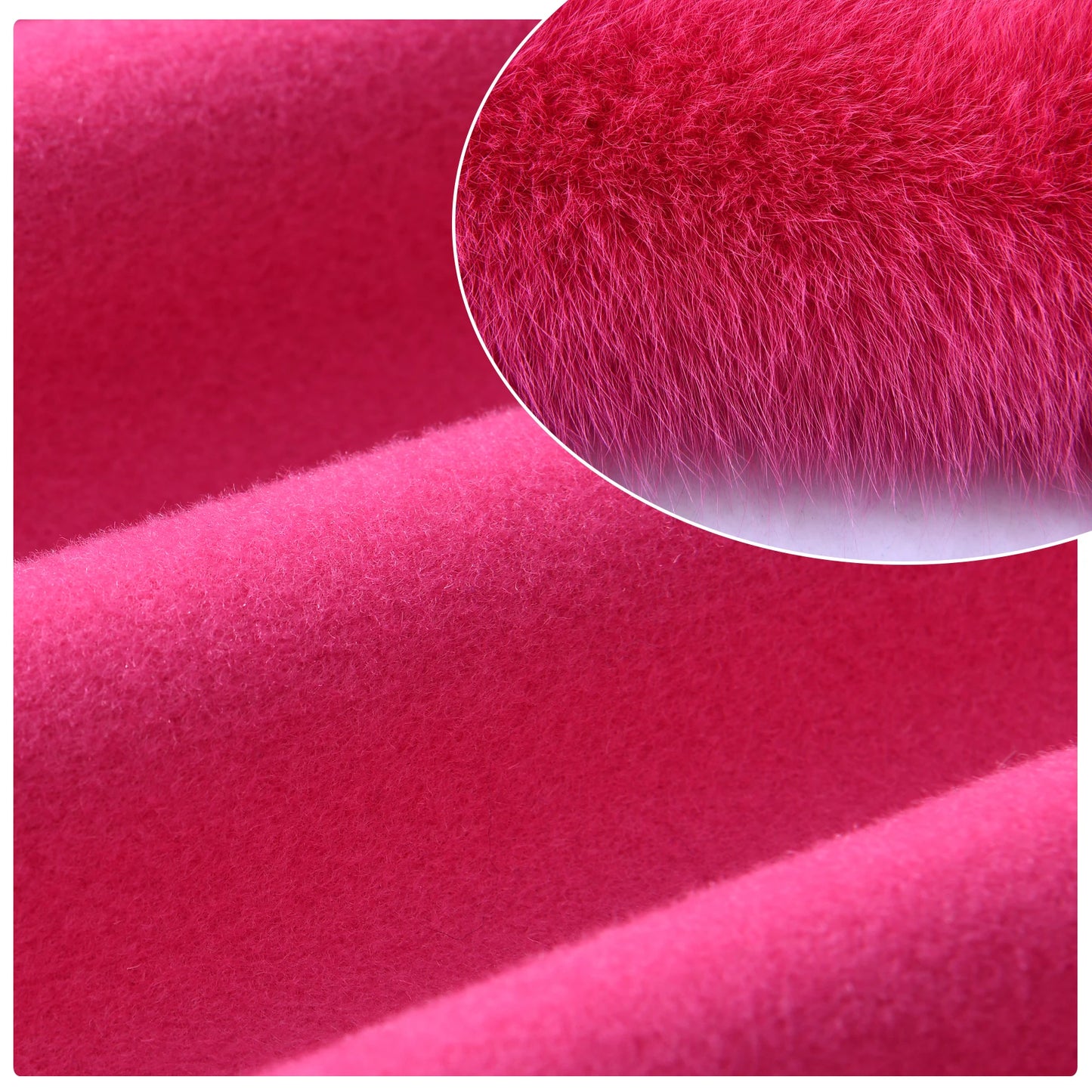 Jaxmonoy Damen-Wollmantel mit echtem Fell