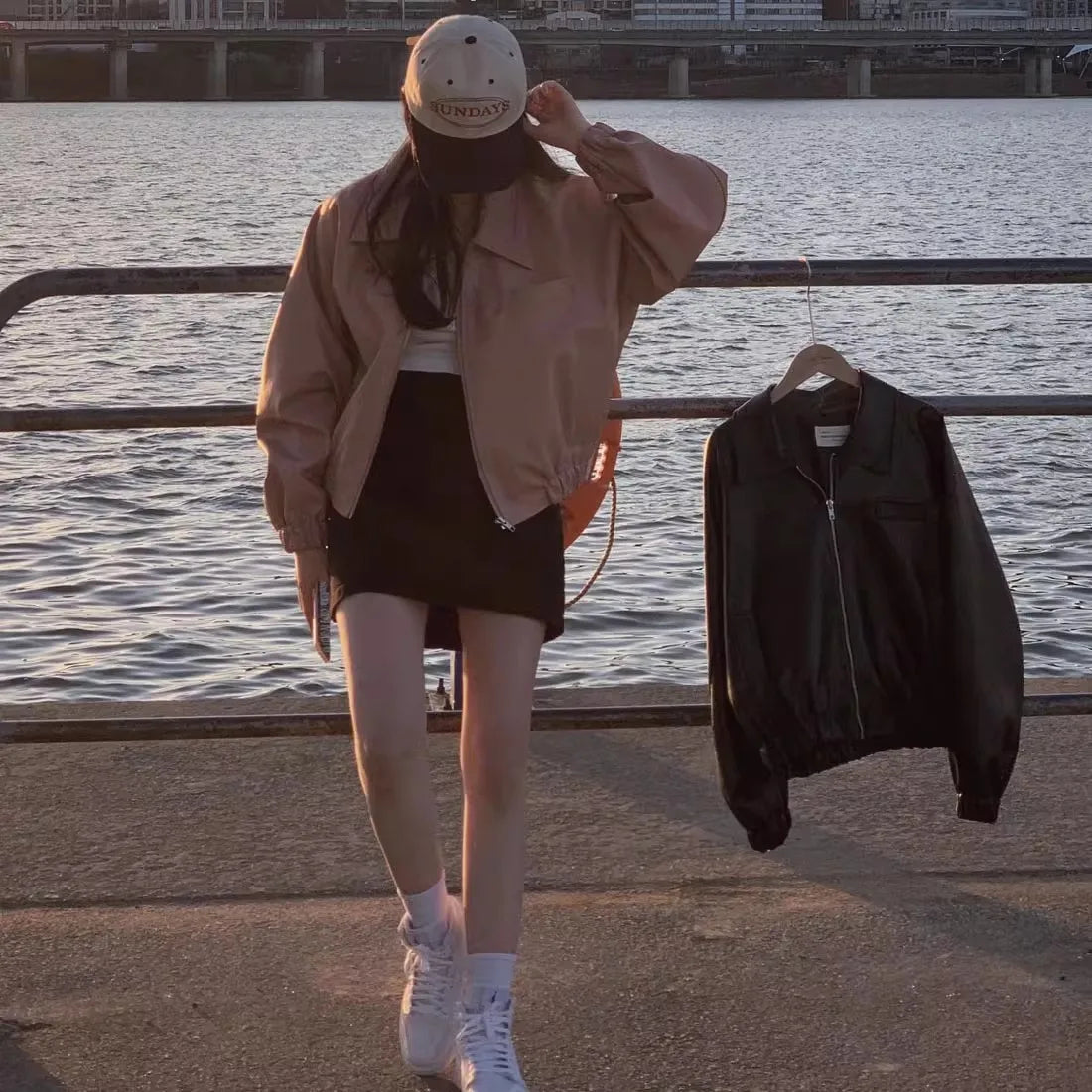 Trenchcoat Small Westernized Polo Loose Casual