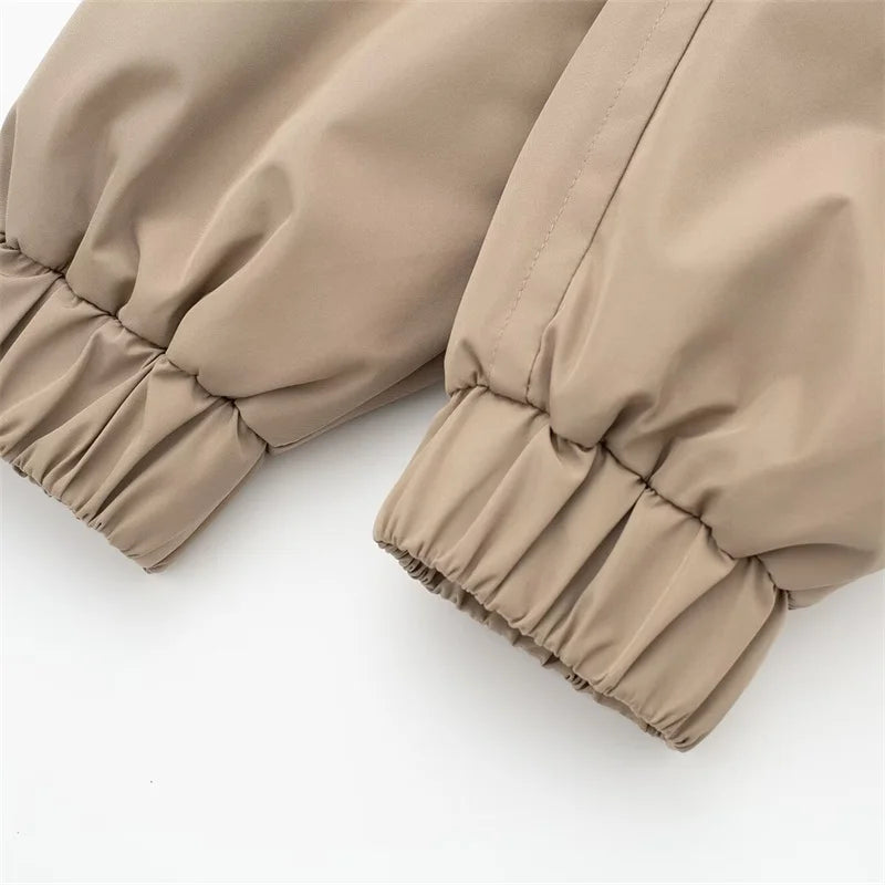 Temperament Casual Hooded Short Jacket Parka