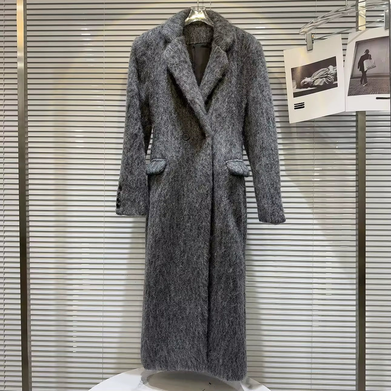 Damen Kurz Winter Faux Fur Biker Jacke – Kontrast Design, Warm & Trendy