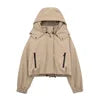 Temperament Casual Hooded Short Jacket Parka