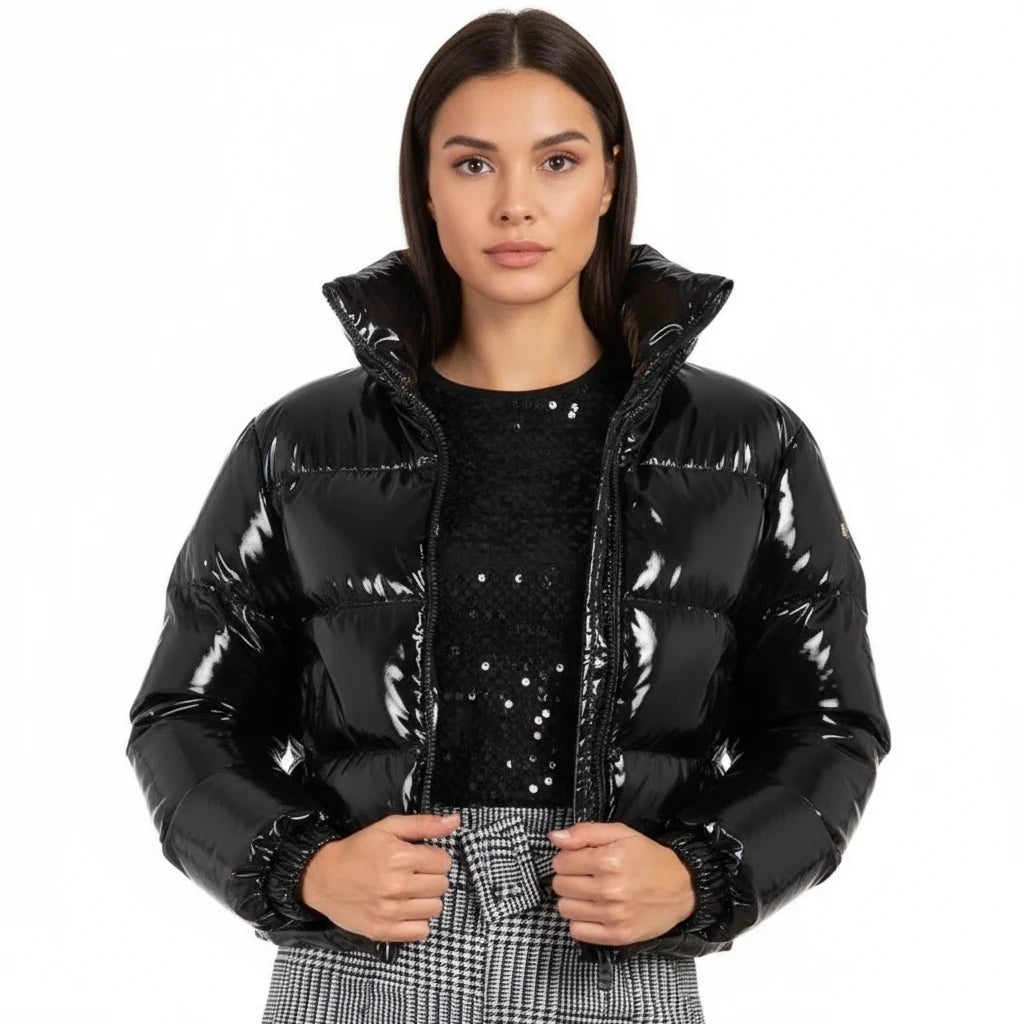 Luna Quilted Crop Coat