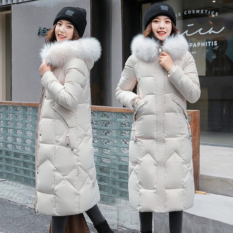 Women Coat Casual Winter Warm Parka Women Winter Long Coat Female Loose Hooded Winter Jacket Plus Size