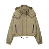Temperament Casual Hooded Short Jacket Parka