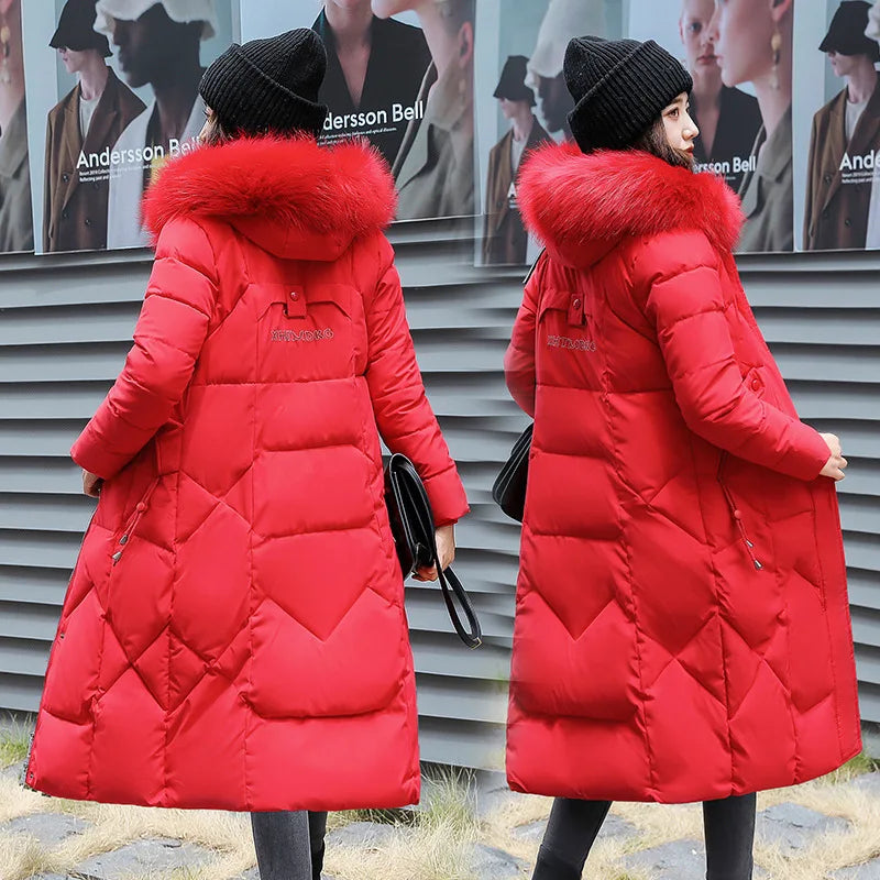 Women Coat Casual Winter Warm Parka Women Winter Long Coat Female Loose Hooded Winter Jacket Plus Size