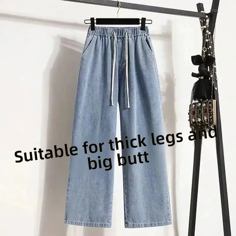 Damen Gerade Jeans – Loose Fit, Mid Waist, Voll-Länge