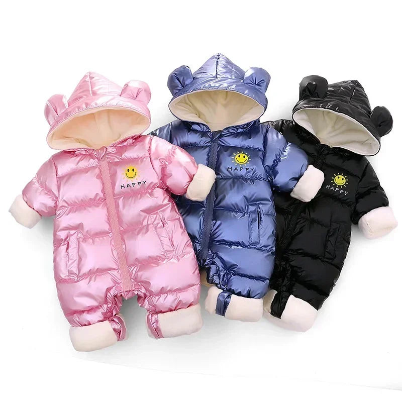 Plus Dicke Samt Bodys Kleidung Winter Baby Wasserdicht