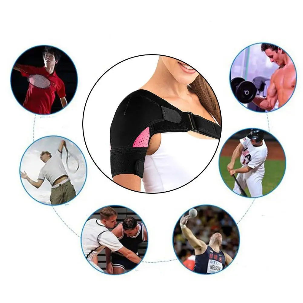 Einstellbare Massage Schulterstütze Atmungsaktive Sport Schulterstütze Kann Druckpolster Neopren Schmerzen Eis Pack Kompressionshülse