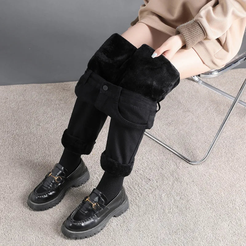 CozyLine Damen Thermo Jeans – High Waist, Stretch & Komfort