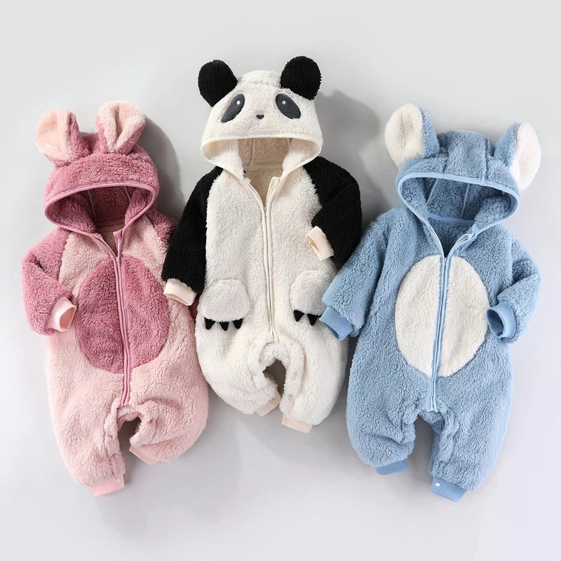 Weiche Neugeborenen Baby Overall Flanell Herbst Winter Jungen Mädchen 0-18M