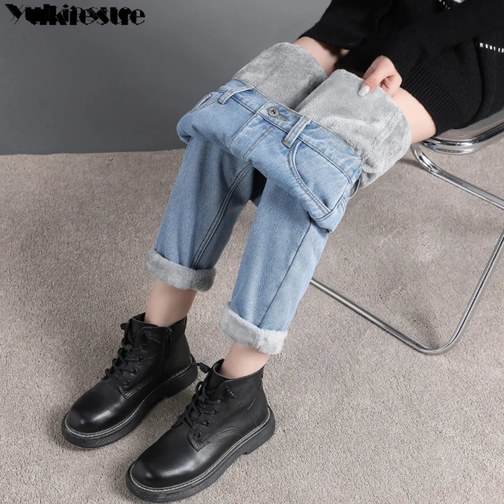 CozyLine Damen Thermo Jeans – High Waist, Stretch & Komfort