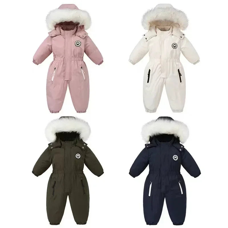 Plus Dicke Samt Bodys Kleidung Winter Baby Wasserdicht