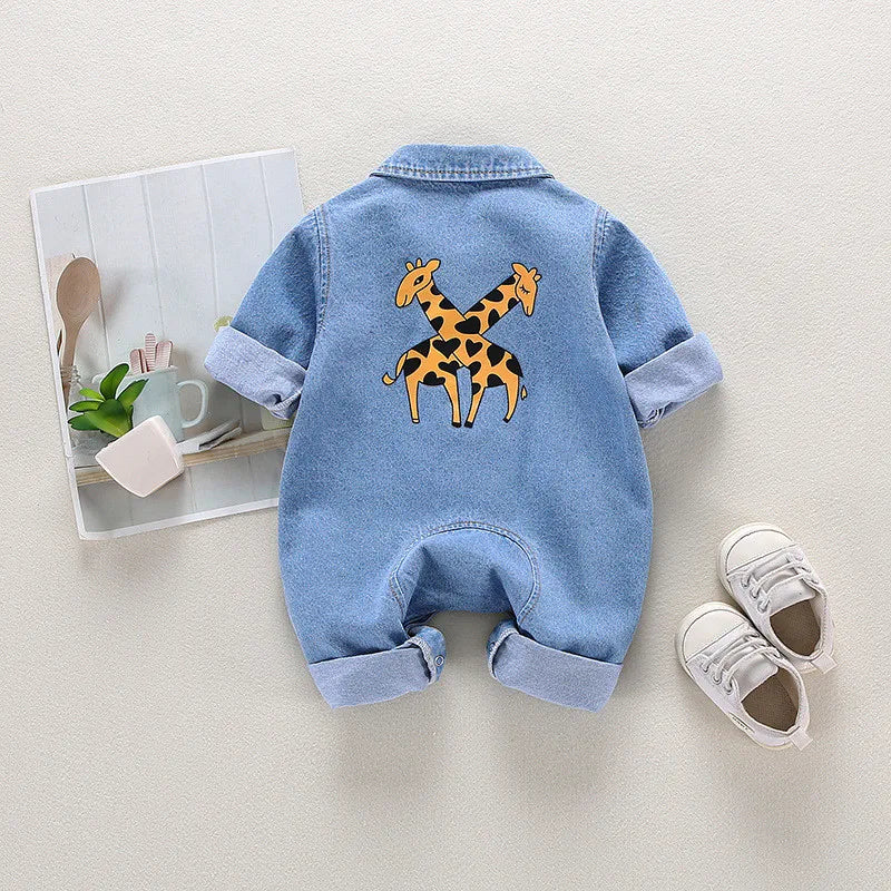 Baby kleidung Neugeborenen Overall Denim Stram
