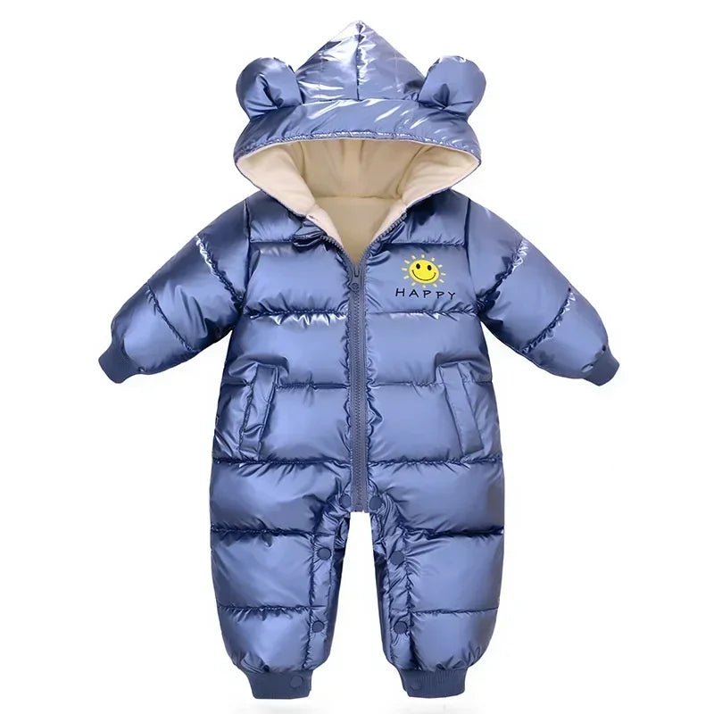 Plus Dicke Samt Bodys Kleidung Winter Baby Wasserdicht