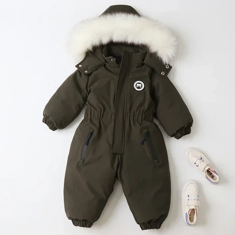 Plus Dicke Samt Bodys Kleidung Winter Baby Wasserdicht