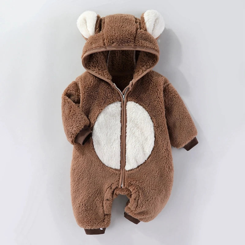 Weiche Neugeborenen Baby Overall Flanell Herbst Winter Jungen Mädchen 0-18M