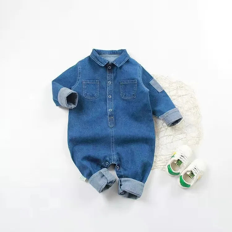 Baby kleidung Neugeborenen Overall Denim Stram