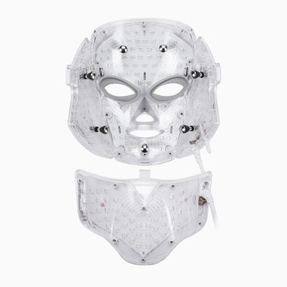 7-Farben-LED-Gesichtsmaske mit Hals-LED-Licht,