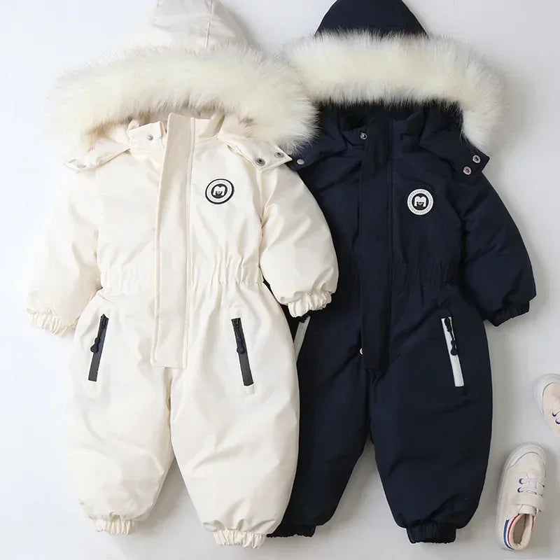 Plus Dicke Samt Bodys Kleidung Winter Baby Wasserdicht